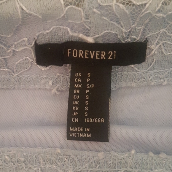Forever 21 baby blue lace pencil skirt - Picture 6 of 7